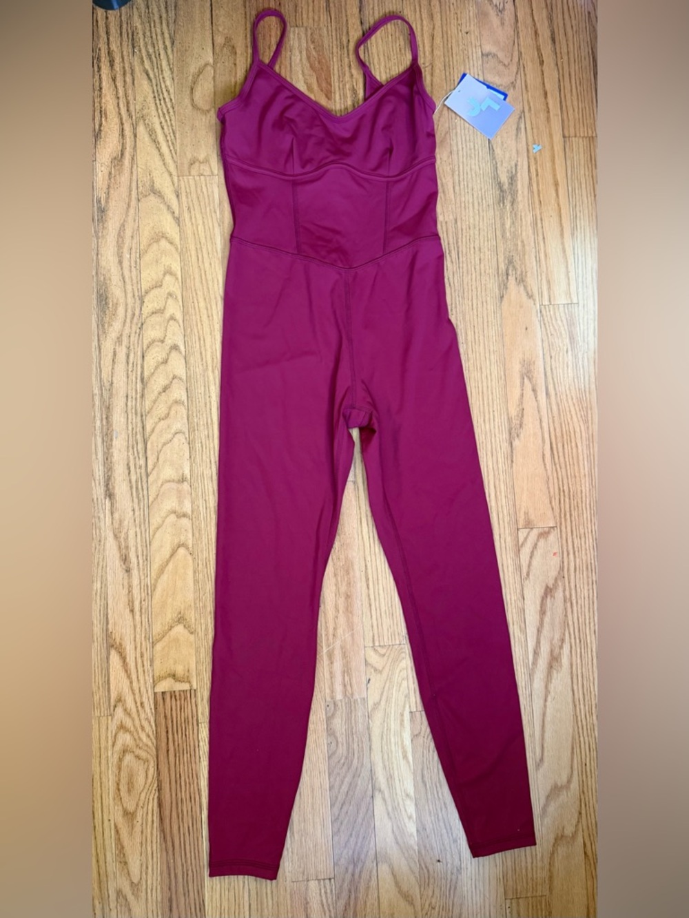 JoyLab Burgundy Sleeveless Jumpsuit Size M